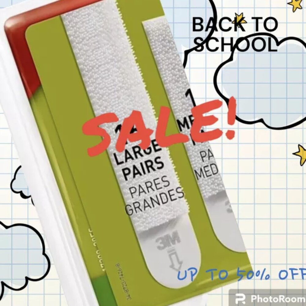 8 Pairs 3.65*.73 in-16 STRIPS 3M Command Poster White Large Damage Free Hanging